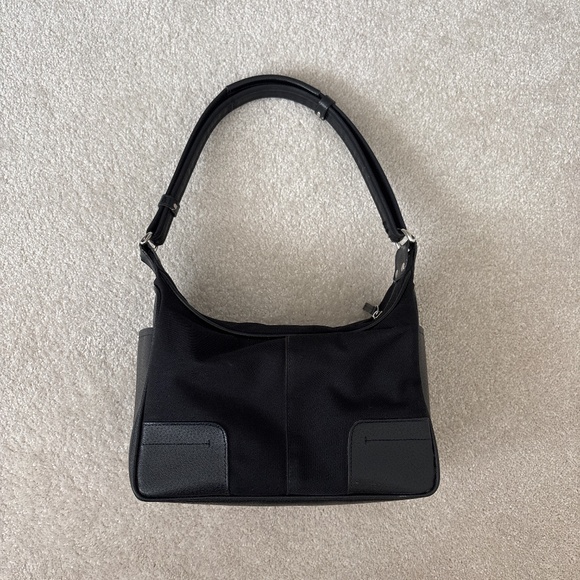 Black Canvas Shoulder Bag - Picture 1 of 5